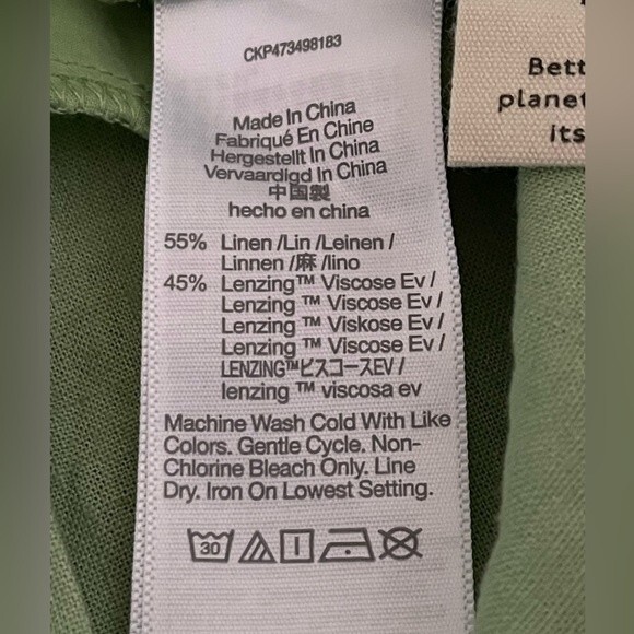 Madewell Sophia Deep V Neckline Mini Dress Size XS in Color: Seedling NWT - Picture 8 of 8